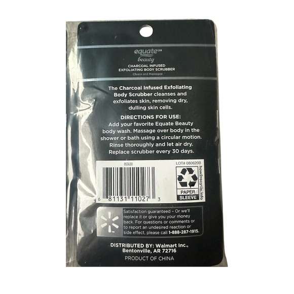 Equate Beauty Charcoal Infused Exfoliating Sponges Reseller Lot Bulk 9 Pieces - Picture 2 of 2